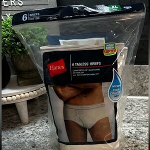 Hanes Tagless briefs pack of 6 men’s XL. NEW
